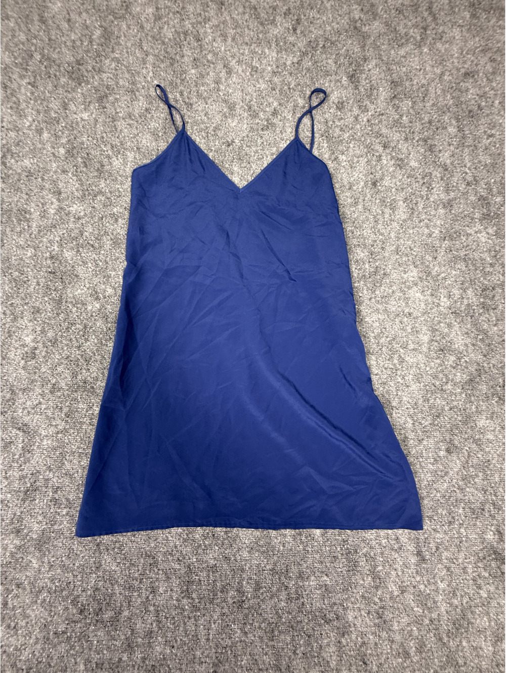 Blue Sleeveless V-Neck Slip Dress Size 3